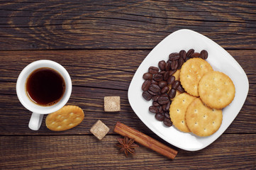 Delicious cookies and coffee