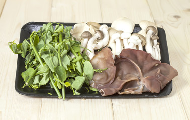 mushrooms and vegetable