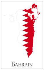 Bahrain flag map