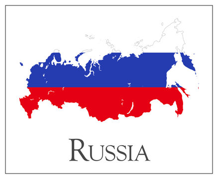 Russia Flag Map and Meaning