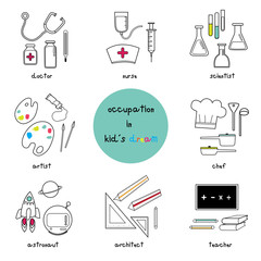 Occupation flat icons