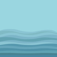 Sea Ocean water blue waves sky underwater landscape Flat 
