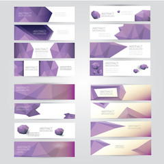 Fototapeta premium modern vector banners with polygonal background