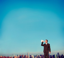 Business Person Announcement information Concept