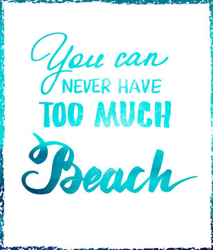 Bright summer motivational poster about beach vacation and