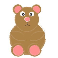 Cartoon Teddy sitzend