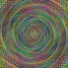 Multicolor fractal spiral background