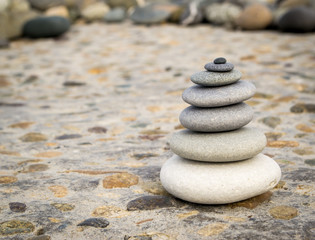 Fototapeta na wymiar Zen Buddhist Balancing Stones