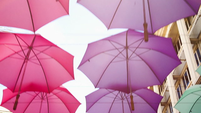 Umbrellas street in Mauritius