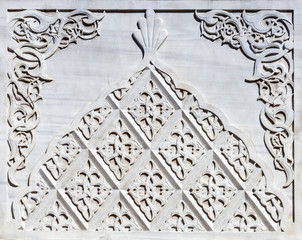 orientales Muster eines Marmorreliefs in Istanbul