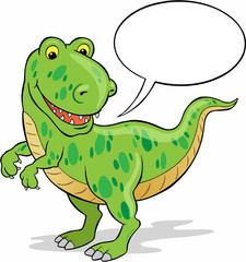 Cute Dinosaur with Speech Bubble