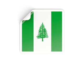Square sticker with flag of norfolk island