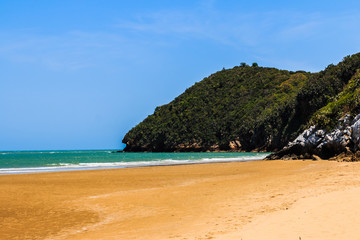 Nature scene tropical beach, sea, and sky. Khao Kalok, Thailand.