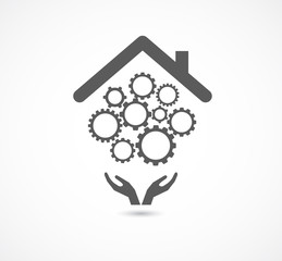 hand support house gear industrial design