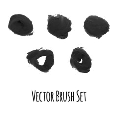 Set of vector brushes and traced elements