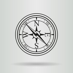 Line vector compass with cord