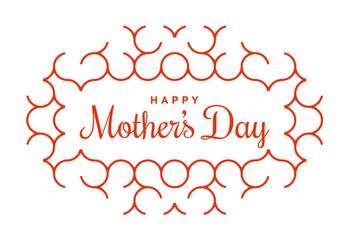 Tender typographical congratulations of Mother's Day