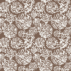 Vector seamless pattern of leaves