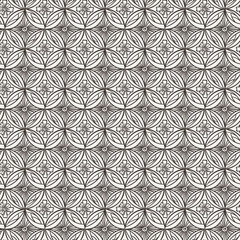 Vector seamless hand-drawn floral pattern