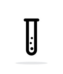 Test tube with gas simple icon on white background.