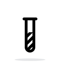 Test tube with substance simple icon on white background.