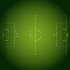 vector image of the size of a football field in real proportions