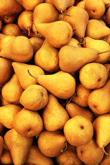 Background of ripe juicy pears
