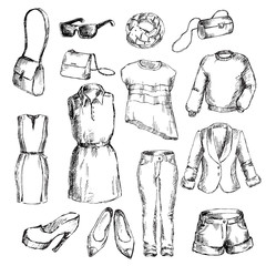 Set of clothes for women.