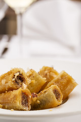 Sweet baklava in restaurant