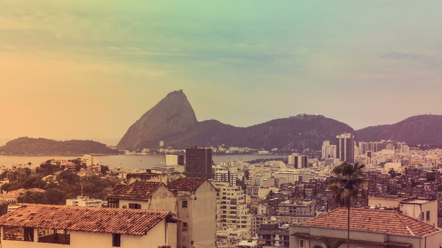 Rio de Janeiro city skyline with Sugar Loaf Mountain, Brazil