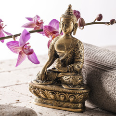 zen symbols with Buddha for wellness
