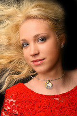 Portrait of beautiful young woman