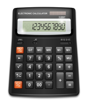 Vector calculator isolated on white background
