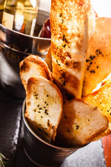 Spanish dinner cooked and served on the table