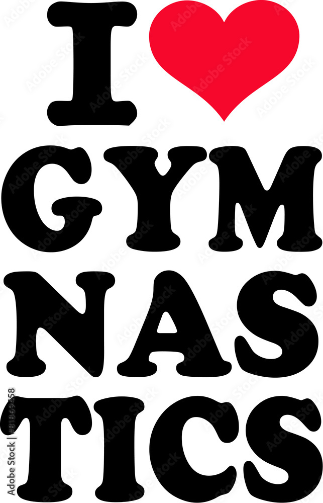 Sticker I love Gymnastics