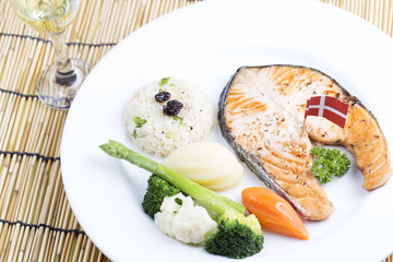 Grilled Salmon steak