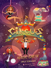 Circus Show Poster © Macrovector