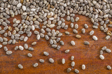 chia seeds close up background