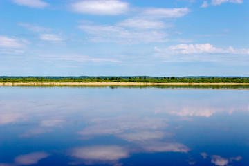 river and clouds