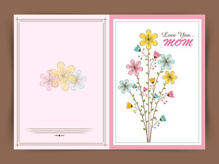 Floral greeting card for Happy Mother's Day celebration.
