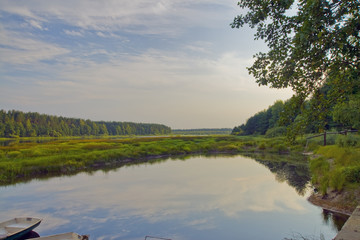Sunset near the river