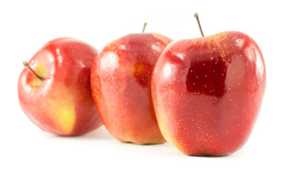 Red apple isolated on white background