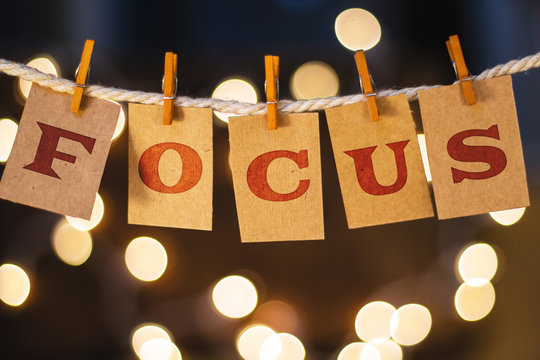 Focus Concept Clipped Cards and Lights