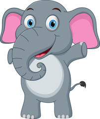 Happy baby elephant cartoon