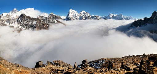 Panoramic view from Gokyo Ri
