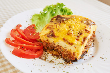 Moussaka dinner