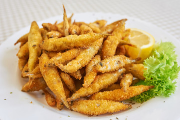 Small fried fish tapas