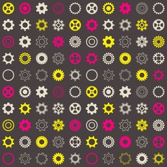 Obraz na płótnie Canvas Seamless pattern with gear wheels