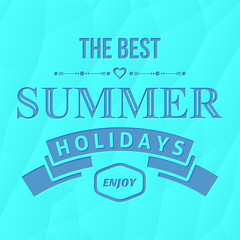 Summer holidays vector typography