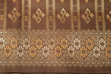 Traditional Thai fabric pattern as background